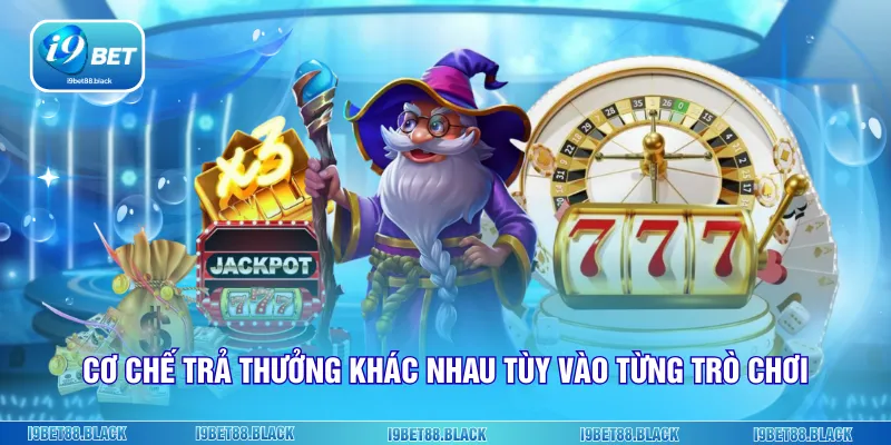 Cơ chế trả thưởng khác nhau tùy vào từng trò chơi