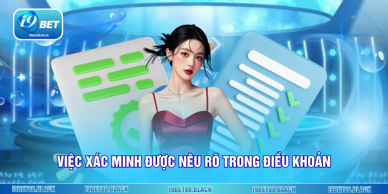 Việc xác minh được nêu rõ trong điều khoản